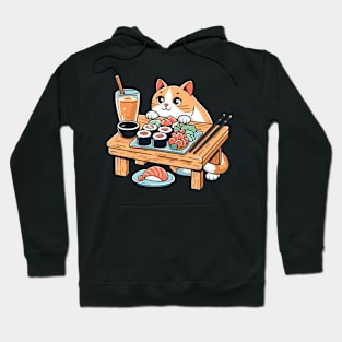 Cat-Eating-Sushi Hoodie